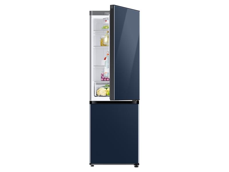 12.0 cu. Ft. Bespoke Bottom Freezer Refrigerator with Flexible Design in Navy Glass
