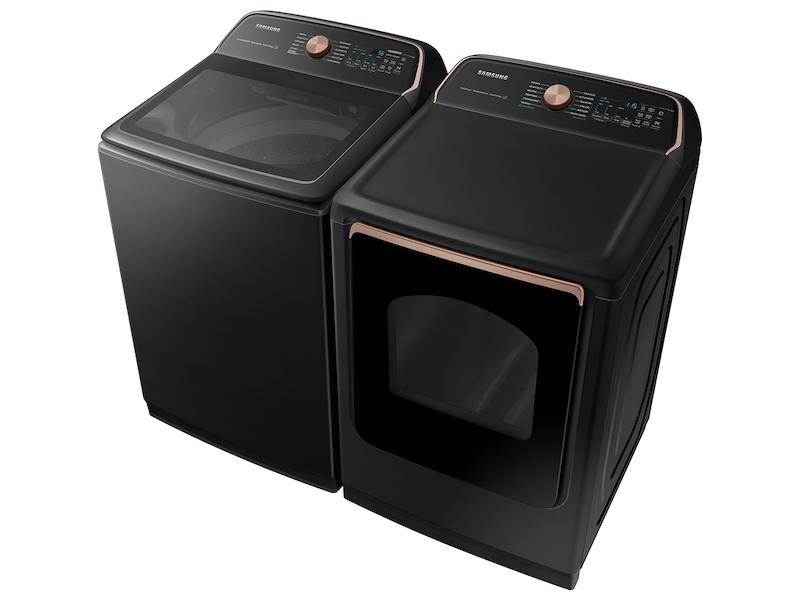 Samsung 7.4 cu. ft. Smart Electric Dryer with Steam Sanitize  in Brushed Black
