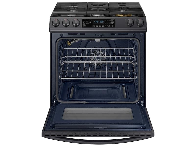 6.0 cu ft. Smart Slide-in Gas Range with Air Fry in Black Stainless Steel