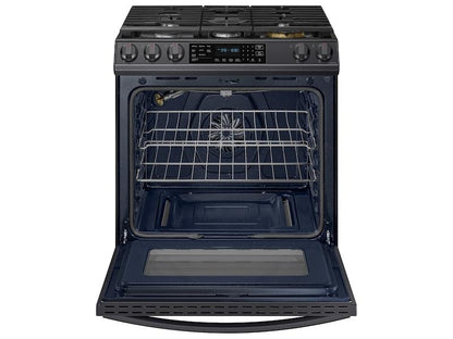 6.0 cu ft. Smart Slide-in Gas Range with Air Fry in Black Stainless Steel