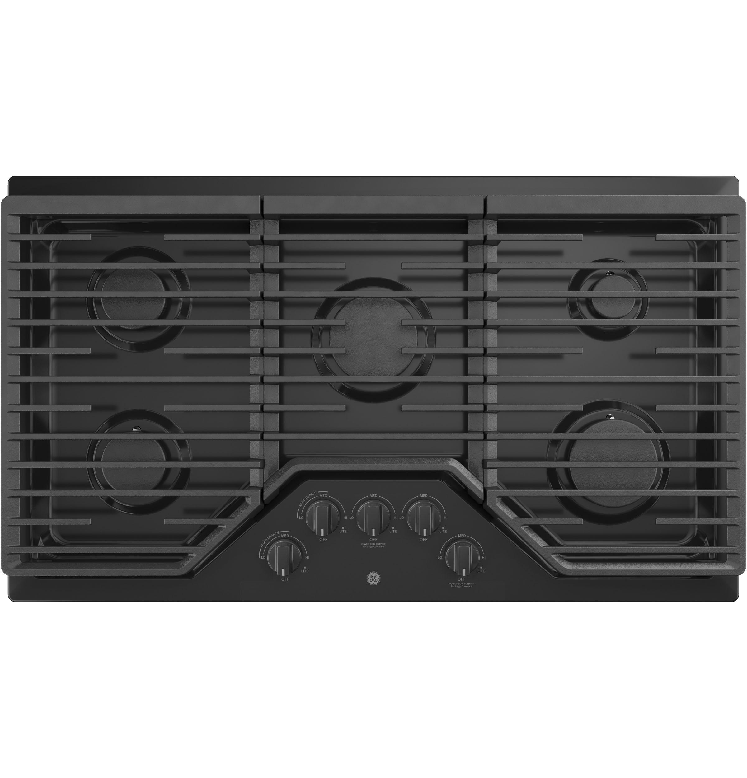 GE® 36" Built-In Gas Cooktop with 5 Burners and Dishwasher Safe Grates