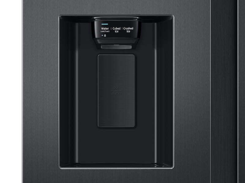 26.7 cu. ft. Large Capacity Side-by-Side Refrigerator with Touch Screen Family Hub™ in Black Stainless Steel