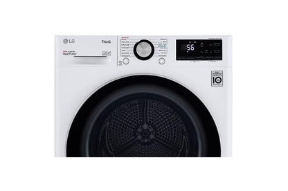 Lg DLHC1455W 4.2 cu. ft. Smart Wi-Fi Enabled Compact Front Load Dryer with Dual Inverter HeatPump™ Technology