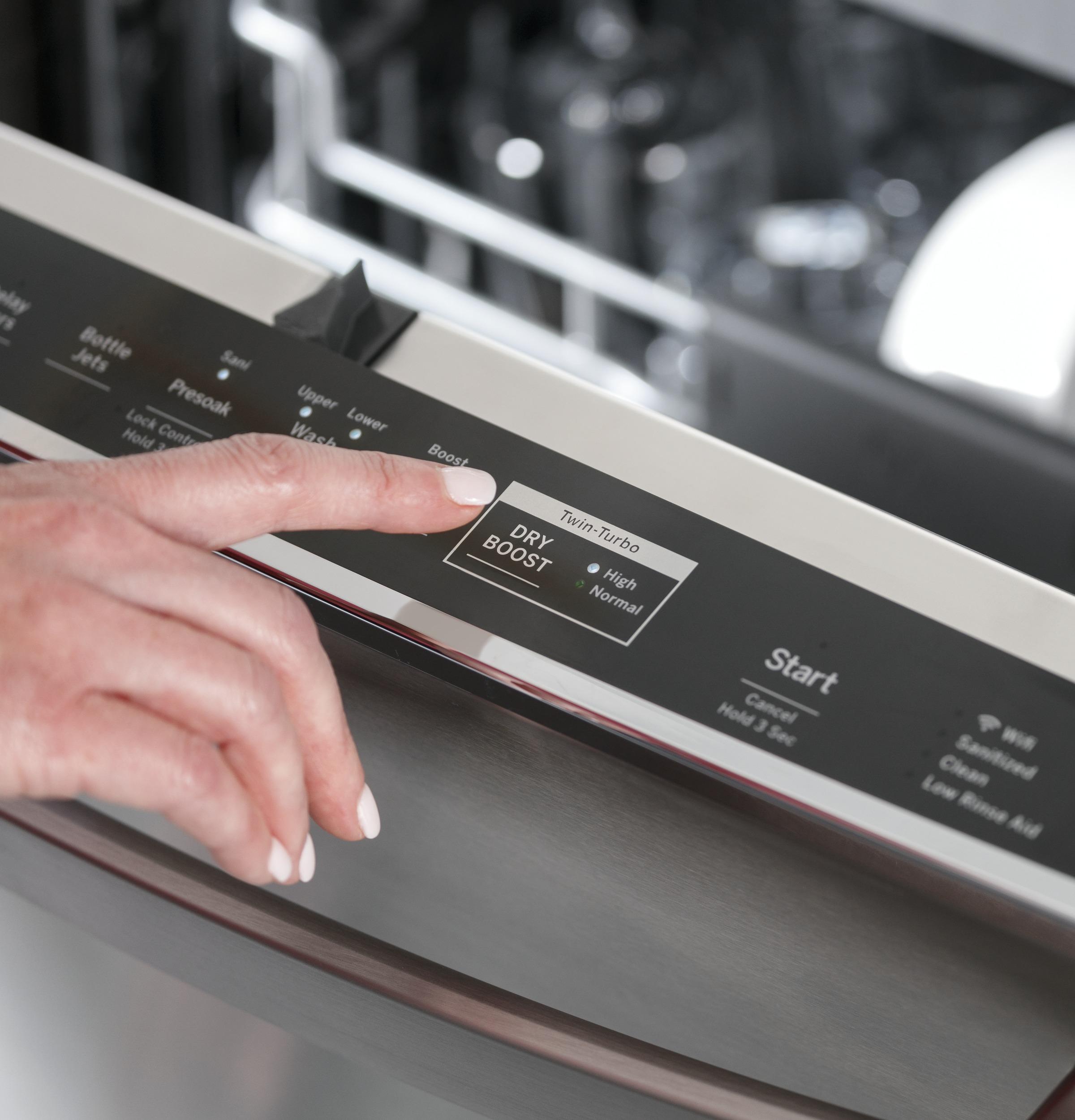 GE Profile™ ENERGY STAR® Top Control with Stainless Steel Interior Dishwasher with Sanitize Cycle