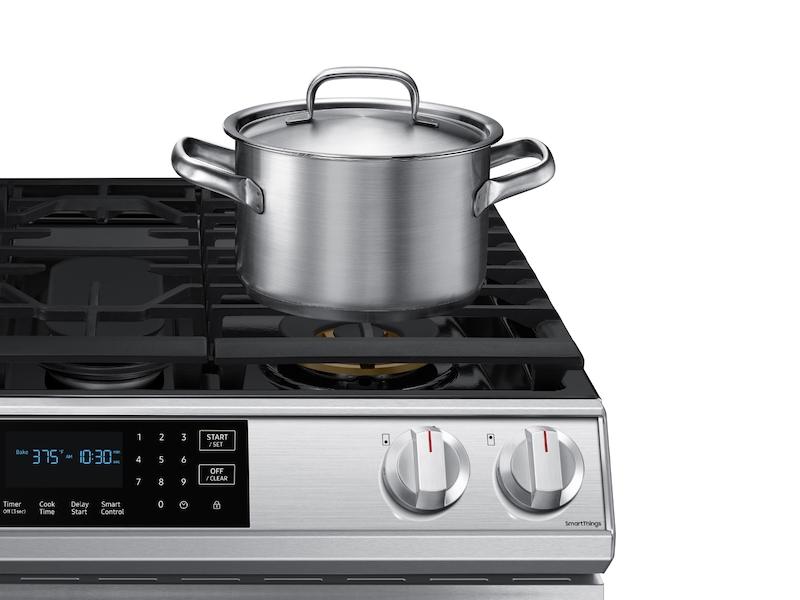 Samsung 6.0 cu. ft. Smart Slide-in Gas Range with Air Fry in Stainless Steel