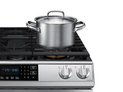 Samsung 6.0 cu. ft. Smart Slide-in Gas Range with Air Fry in Stainless Steel