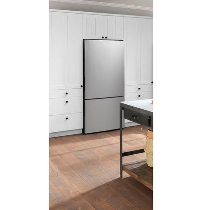 GBE17HYRFS GE® ENERGY STAR® 17.7 Cu. Ft. Counter-Depth Bottom-Freezer Refrigerator