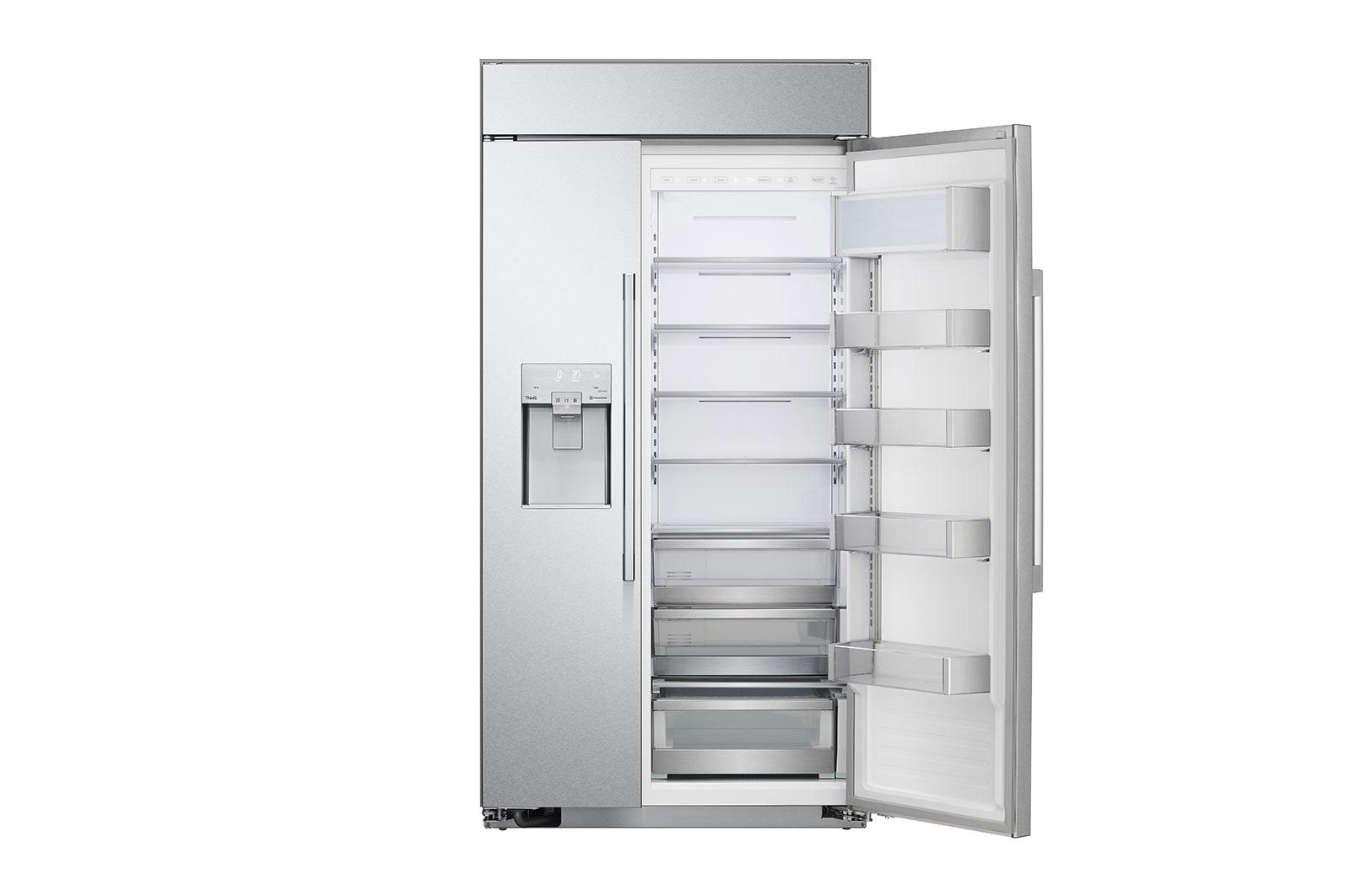 LG STUDIO 26 cu. ft. Smart Side-by-Side Built-In Refrigerator with Ice