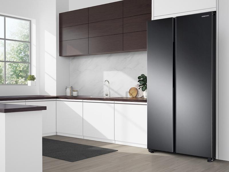 23 cu. ft. Smart Counter Depth Side-by-Side Refrigerator in Black Stainless Steel