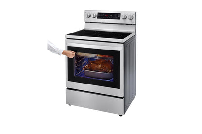 Lg LREL6325F 6.3 cu. ft. Smart Wi-Fi Enabled True Convection InstaView® Electric Range with Air Fry