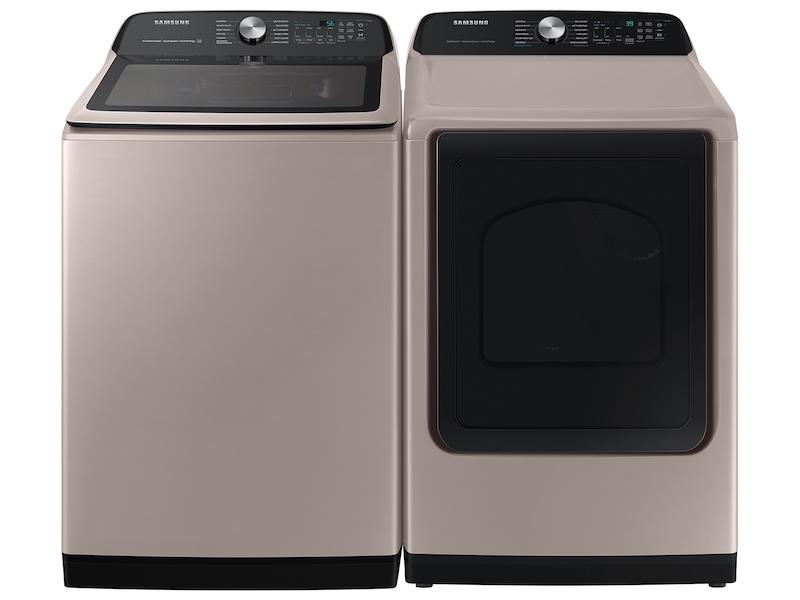 5.2 cu. ft. Large Capacity Smart Top Load Washer with Super Speed Wash in Champagne