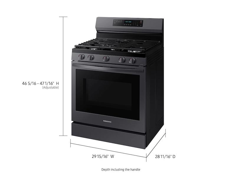 Samsung NX60A6711SG 6.0 cu. ft. Smart Freestanding Gas Range with No-Preheat Air Fry and Convection+ in Black Stainless Steel