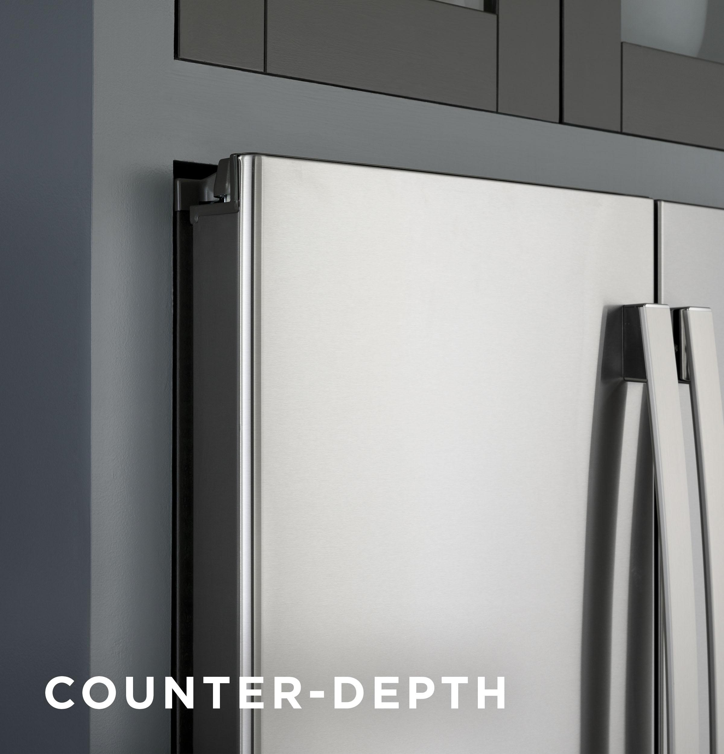 PWE23KYNFS GE Profile™ ENERGY STAR® 23.1 Cu. Ft. Counter-Depth Fingerprint Resistant French-Door Refrigerator