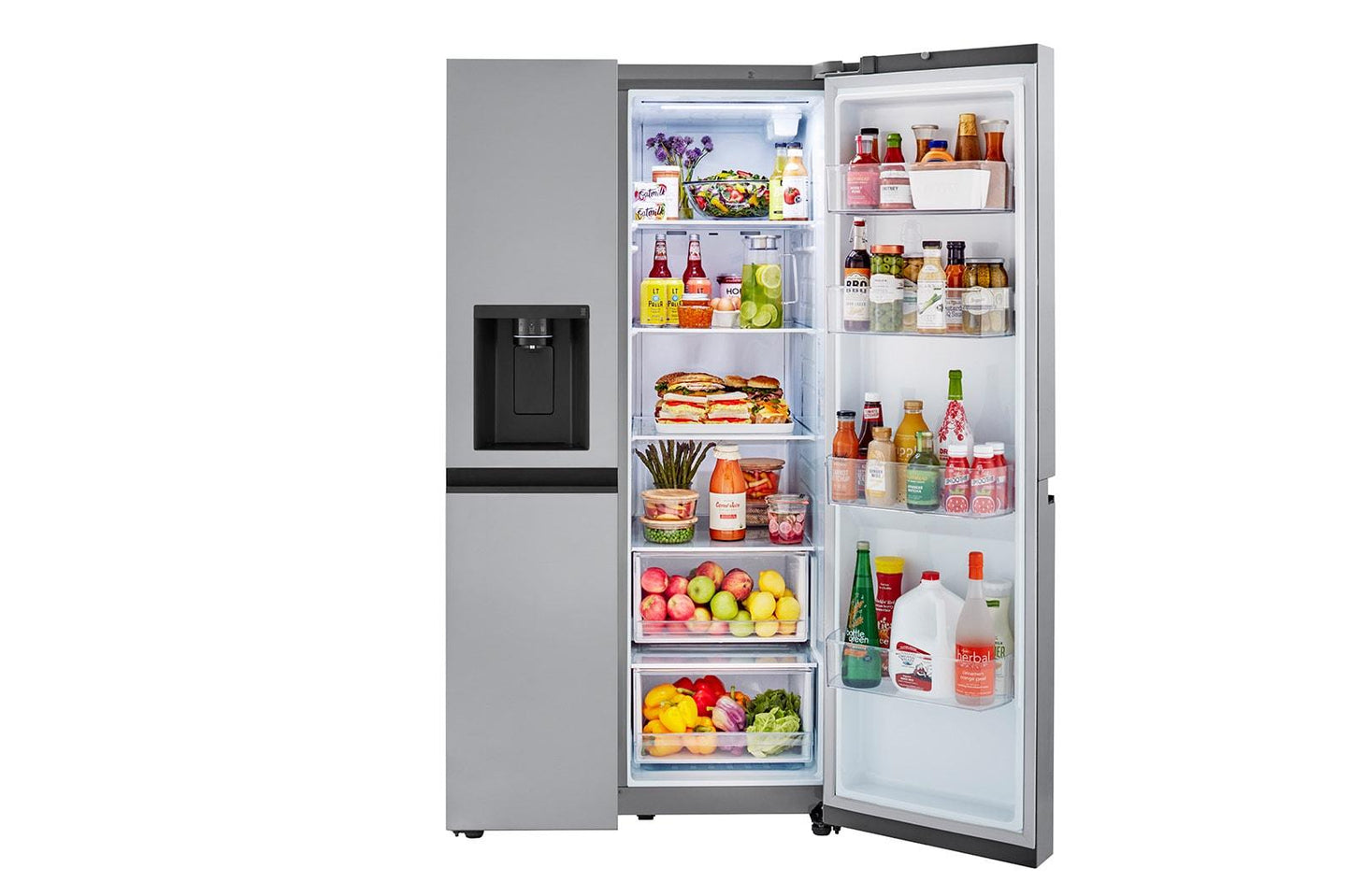 Lg LRSXC2306S 23 cu. ft. Side-by-Side Counter-Depth Refrigerator with Smooth Touch Dispenser