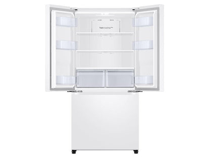 18 cu. ft. Smart Counter Depth 3-Door French Door Refrigerator in White
