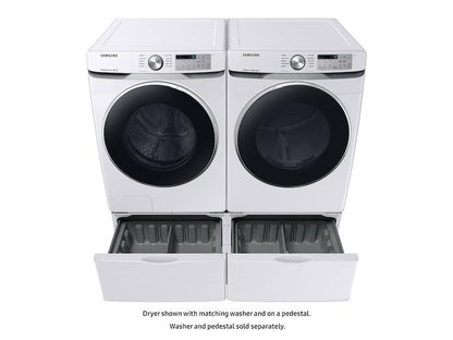 Samsung DVE45T6200W 7.5 cu. ft. Electric Dryer with Steam Sanitize+ in White