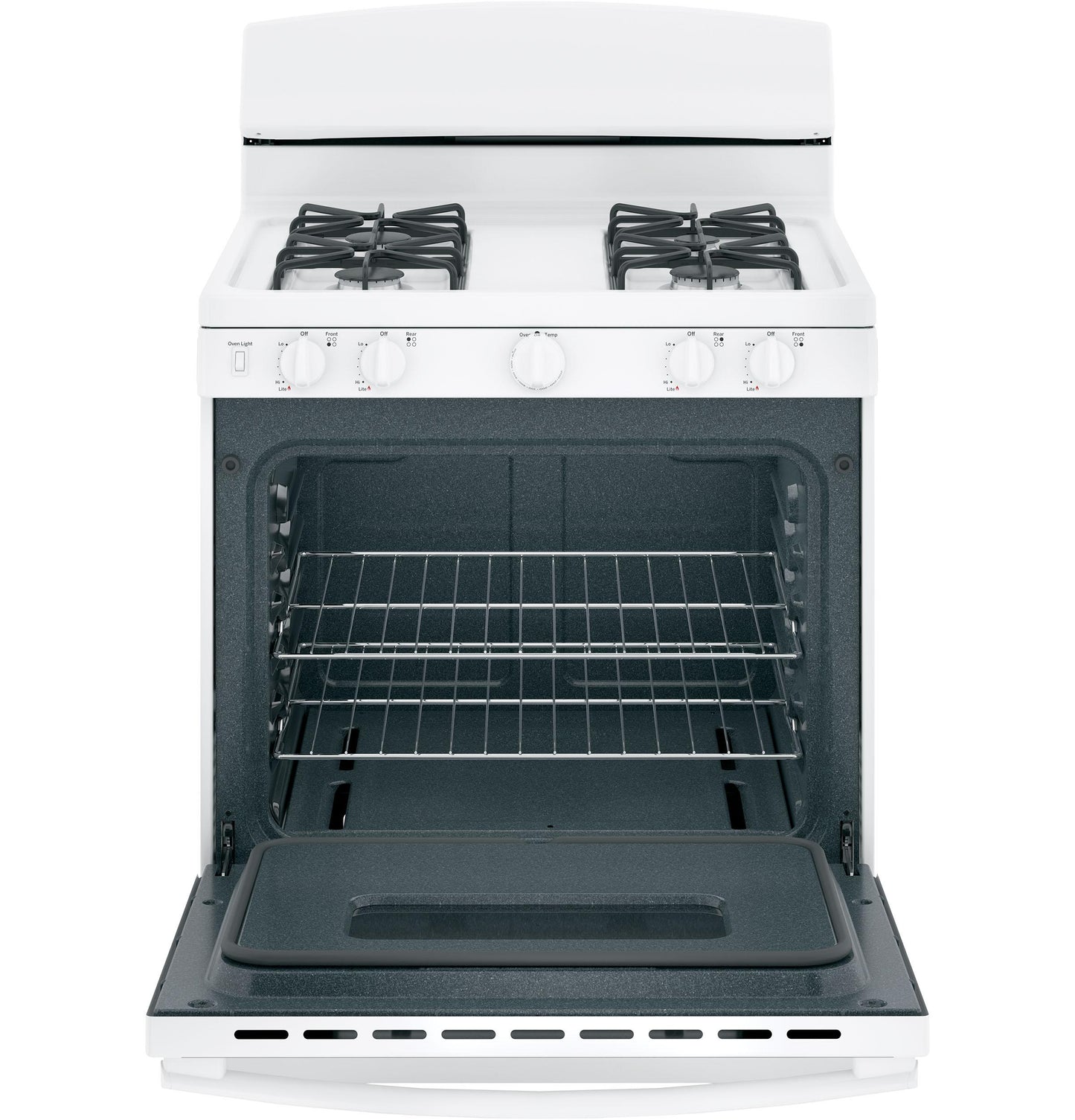JGBS10DEMWW GE® 30" Free-Standing Front Control Gas Range