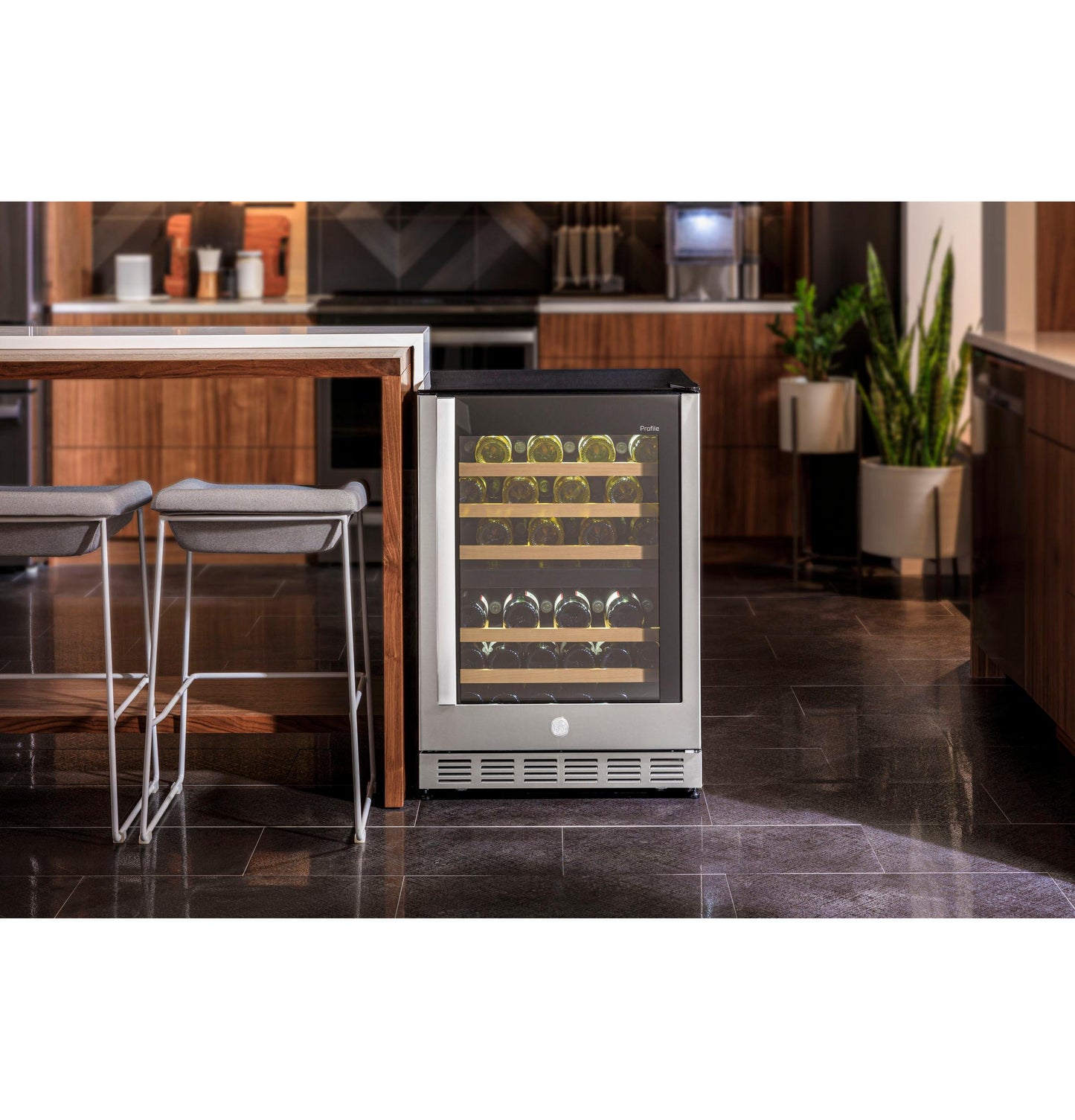 PWS06DSPSS GE Profile™ 44-Bottle Dual Zone Wine Cooler