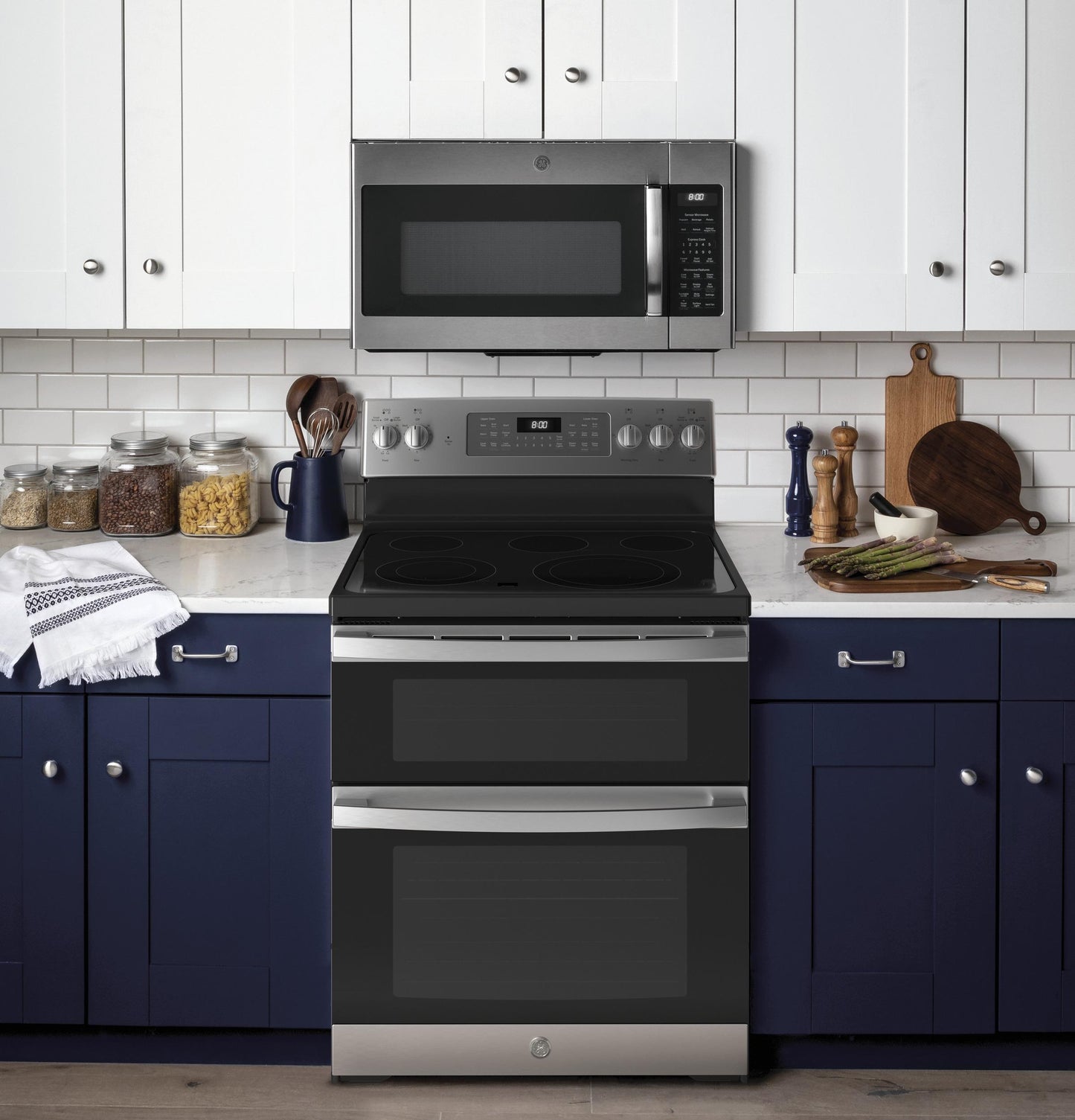 JBS86SPSS GE 30" Free-Standing Electric Double Oven Convection Range