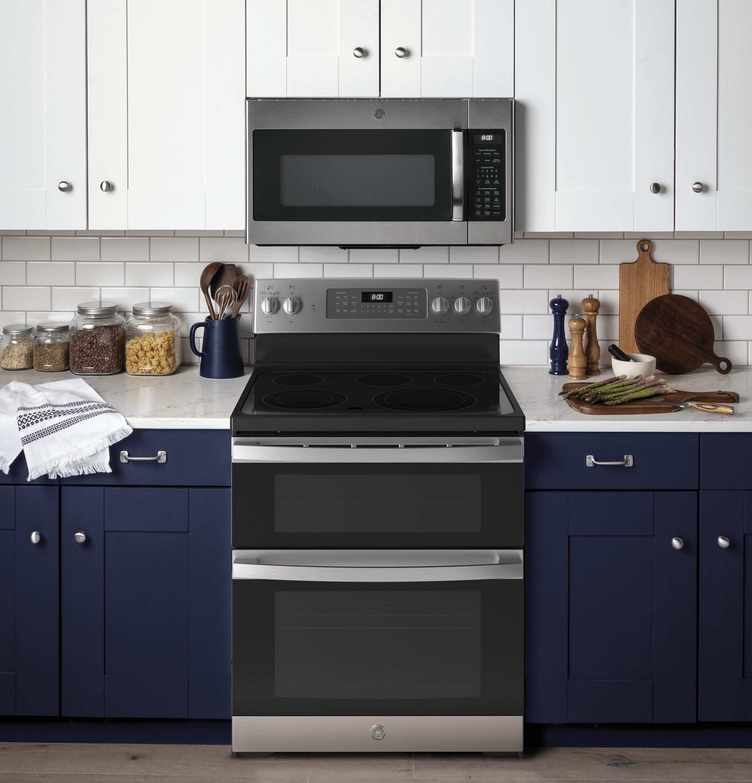 GE® 30" Free-Standing Electric Double Oven Convection Range