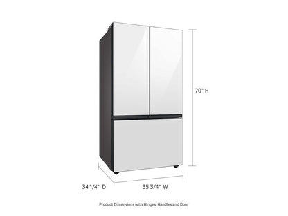 Samsung RF30BB660012AA Bespoke 3-Door French Door Refrigerator (30 cu. ft.) with Beverage Center™ in White Glass