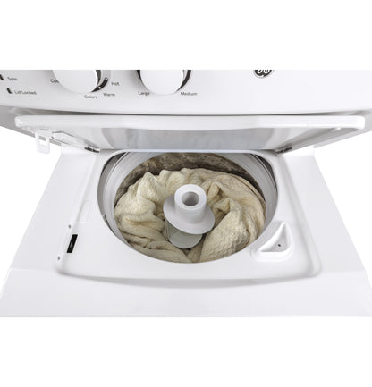 GUV27ESSMWW GE Unitized Spacemaker® 3.8 cu. ft. Capacity Washer with Stainless Steel Basket and 5.9 cu. ft. Capacity Long Vent Electric Dryer