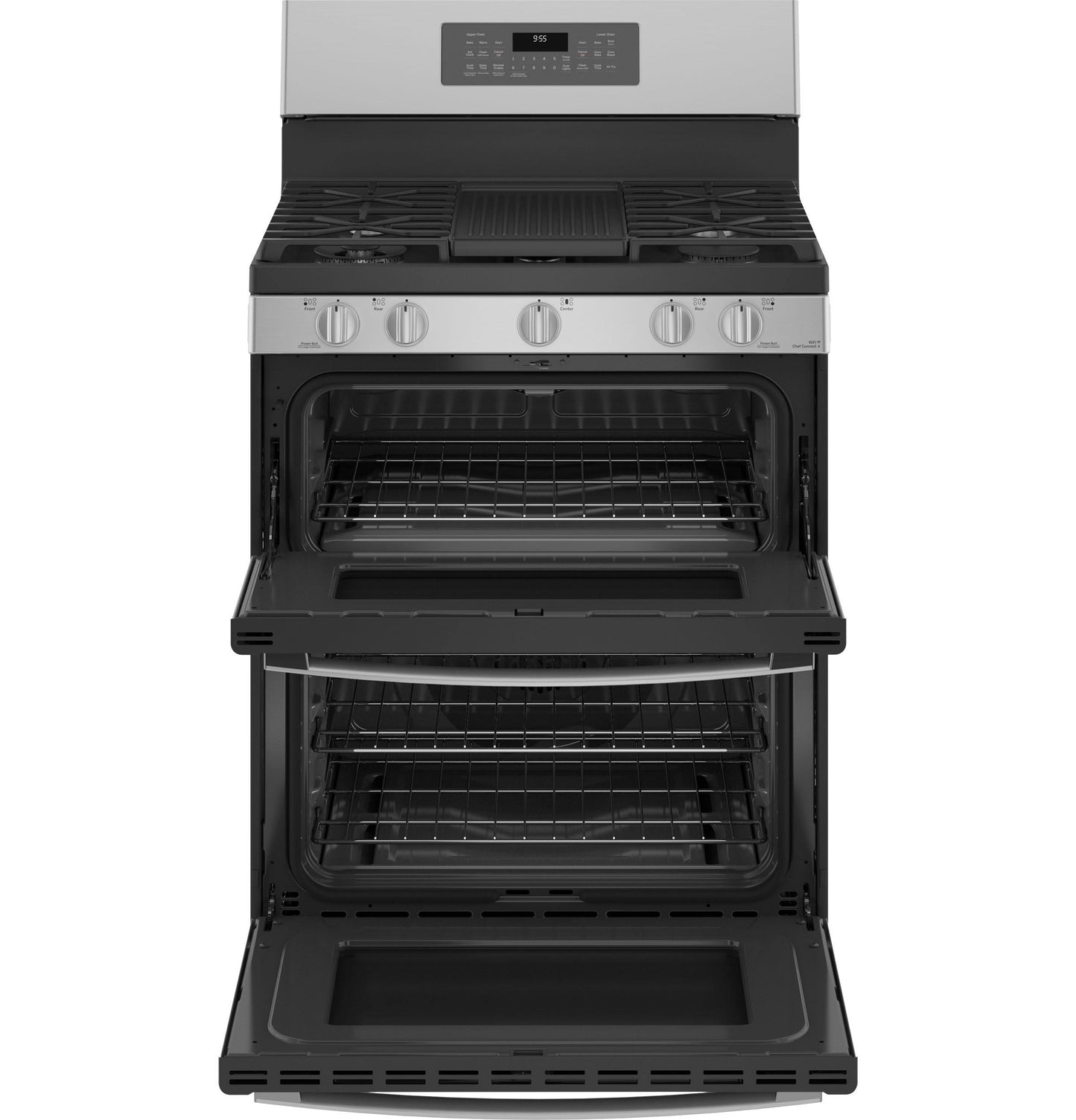 PGB965YPFS GE Profile™ 30" Free-Standing Gas Double Oven Convection Fingerprint Resistant Range with No Preheat Air Fry