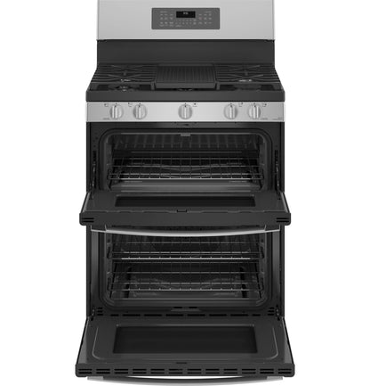 PGB965YPFS GE Profile™ 30" Free-Standing Gas Double Oven Convection Fingerprint Resistant Range with No Preheat Air Fry