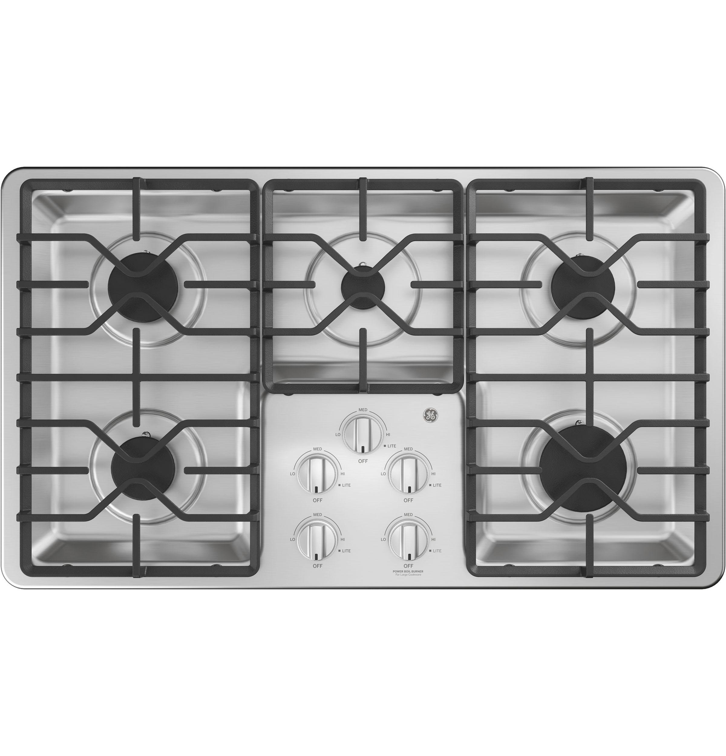 JGP3036SLSS GE® 36" Built-In Gas Cooktop with Dishwasher-Safe Grates