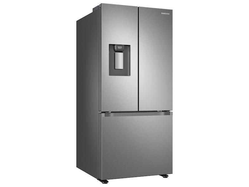 Samsung 22 cu. ft. Smart 3-Door French Door Refrigerator with External Water Dispenser in Fingerprint Resistant Stainless Steel
