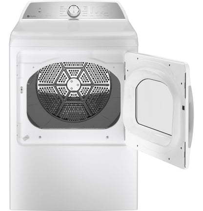PTD60EBSRWS GE Profile™ ENERGY STAR® 7.4 cu. ft. Capacity aluminized alloy drum Electric Dryer with Sanitize Cycle and Sensor Dry