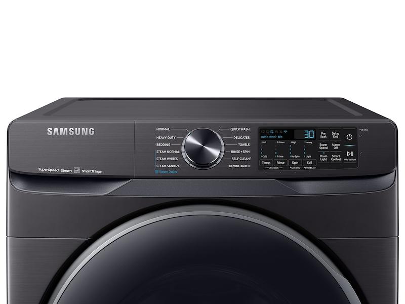 5.0 cu. ft. Extra-Large Capacity Smart Front Load Washer with Super Speed Wash in Brushed Black
