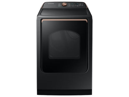 Samsung DVE55A7700V 7.4 cu. ft. Smart Electric Dryer with Steam Sanitize+ in Brushed Black