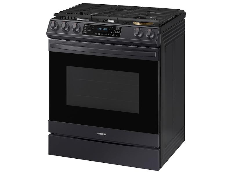 6.0 cu ft. Smart Slide-in Gas Range with Air Fry in Black Stainless Steel