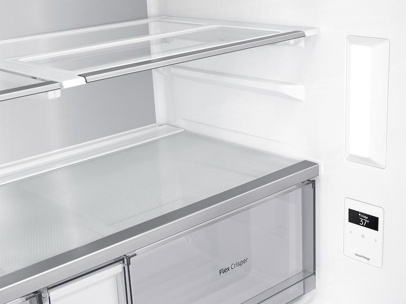 Samsung 23 cu. ft. Smart Counter Depth 4-Door Flex™ refrigerator with AutoFill Water Pitcher and Dual Ice Maker in Black Stainless Steel