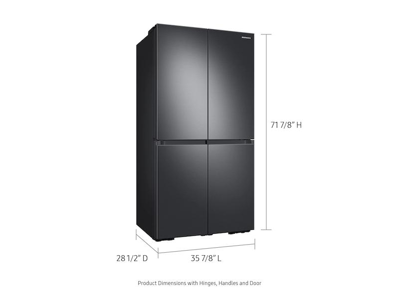 23 cu. ft. Smart Counter Depth 4-Door Flex™ Refrigerator with Beverage Center and Dual Ice Maker in Black Stainless Steel