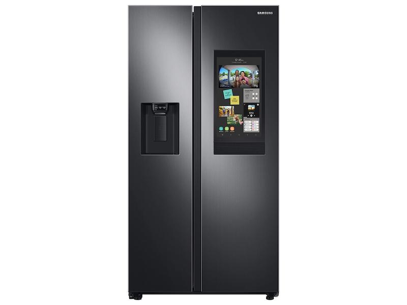 26.7 cu. ft. Large Capacity Side-by-Side Refrigerator with Touch Screen Family Hub™ in Black Stainless Steel