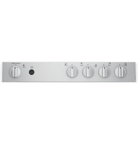 JAS640RMSS GE® ENERGY STAR® 24" Free-Standing/Slide-in Front Control Range with Steam Clean and Large Window