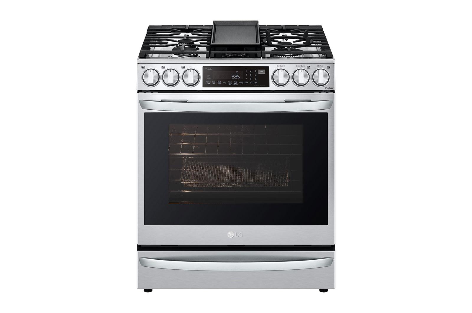 Lg 6.3 cu ft. Smart Wi-Fi Enabled ProBake Convection® InstaView™ Gas Slide-in Range with Air Fry