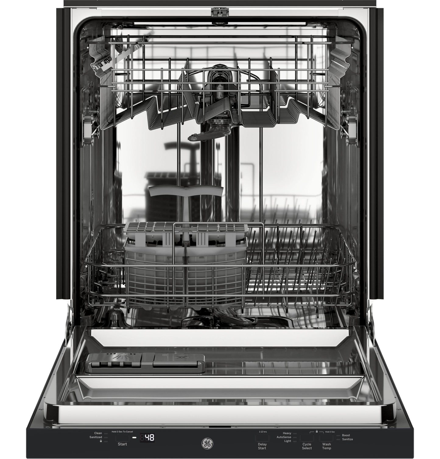 GDT226SGLBB GE® ENERGY STAR® ADA Compliant Stainless Steel Interior Dishwasher with Sanitize Cycle