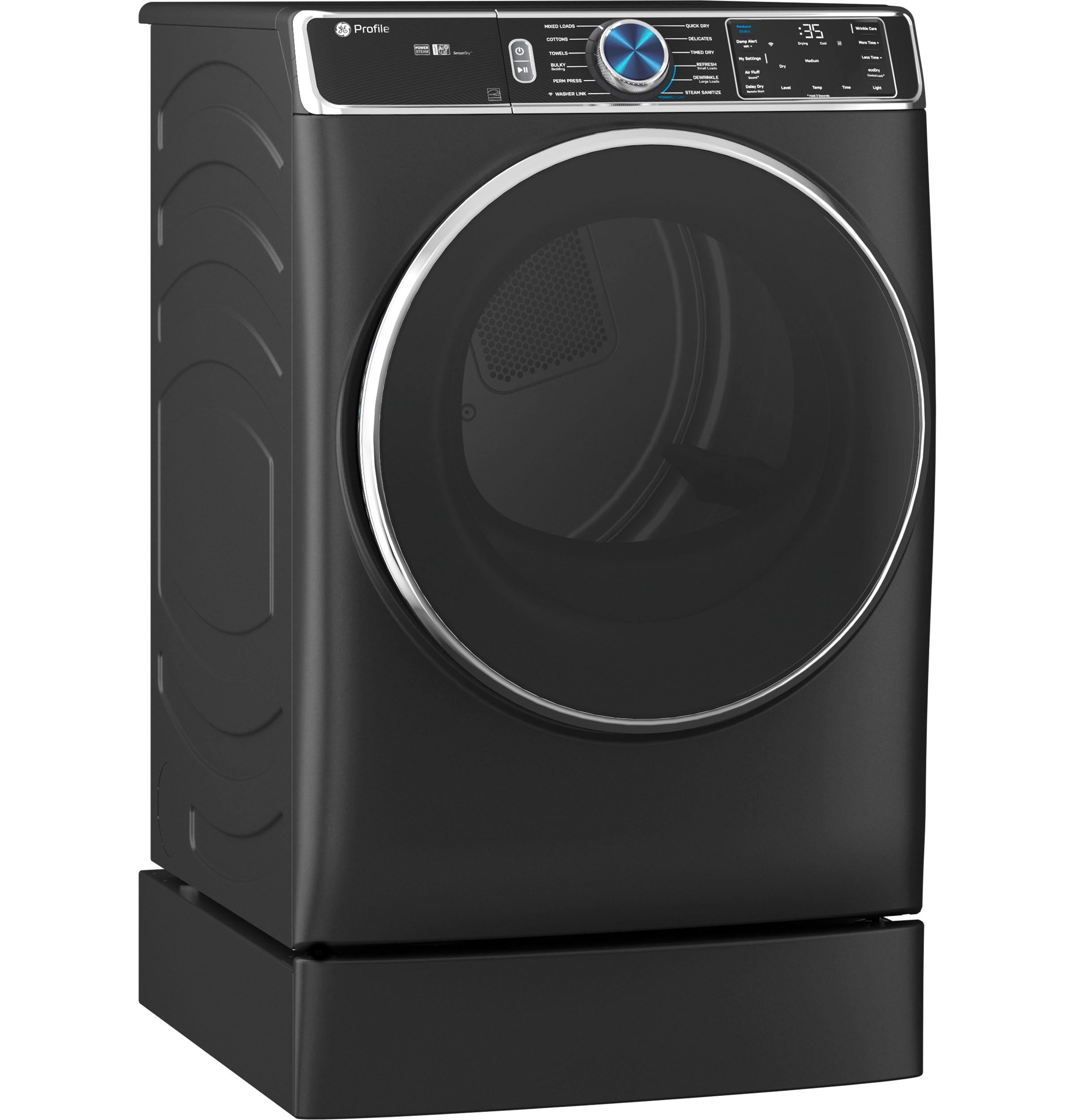 PFD95ESPTDS GE Profile™ ENERGY STAR® 7.8 cu. ft. Capacity Smart Front Load Electric Dryer with Steam and Sanitize Cycle