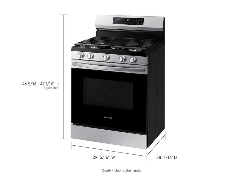 Samsung NX60A6311SS 6.0 cu. ft. Smart Freestanding Gas Range with 18K BTU Dual Power Burner & Self Clean in Stainless Steel
