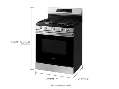 Samsung NX60A6311SS 6.0 cu. ft. Smart Freestanding Gas Range with 18K BTU Dual Power Burner & Self Clean in Stainless Steel
