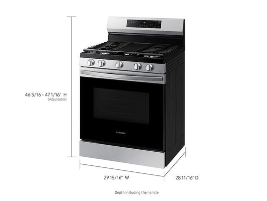 Samsung NX60A6311SS 6.0 cu. ft. Smart Freestanding Gas Range with 18K BTU Dual Power Burner & Self Clean in Stainless Steel