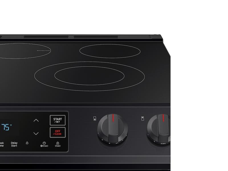 6.3 cu. ft. Smart Slide-in Electric Range in Black Stainless Steel