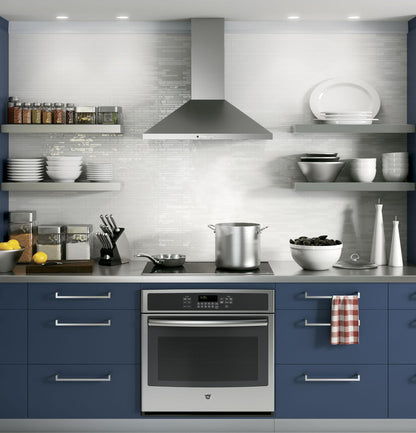 JVW5301SJSS GE® 30" Wall-Mount Pyramid Chimney Hood