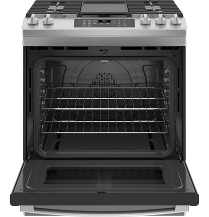 JGS760SPSS GE® 30" Slide-In Front-Control Convection Gas Range with No Preheat Air Fry
