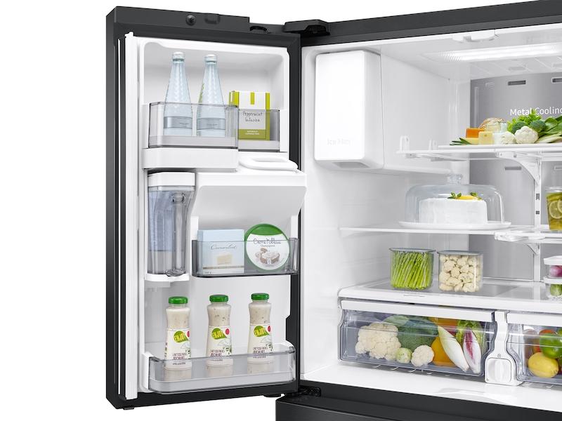 22 cu. ft. Food Showcase Counter Depth 4-Door French Door Refrigerator in Black Stainless Steel