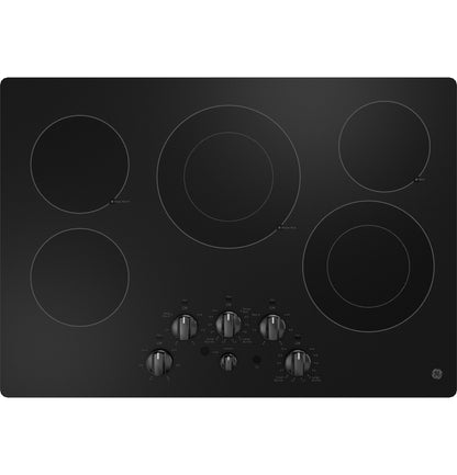 JEP5030DTBB GE® 30" Built-In knob Control Electric Cooktop