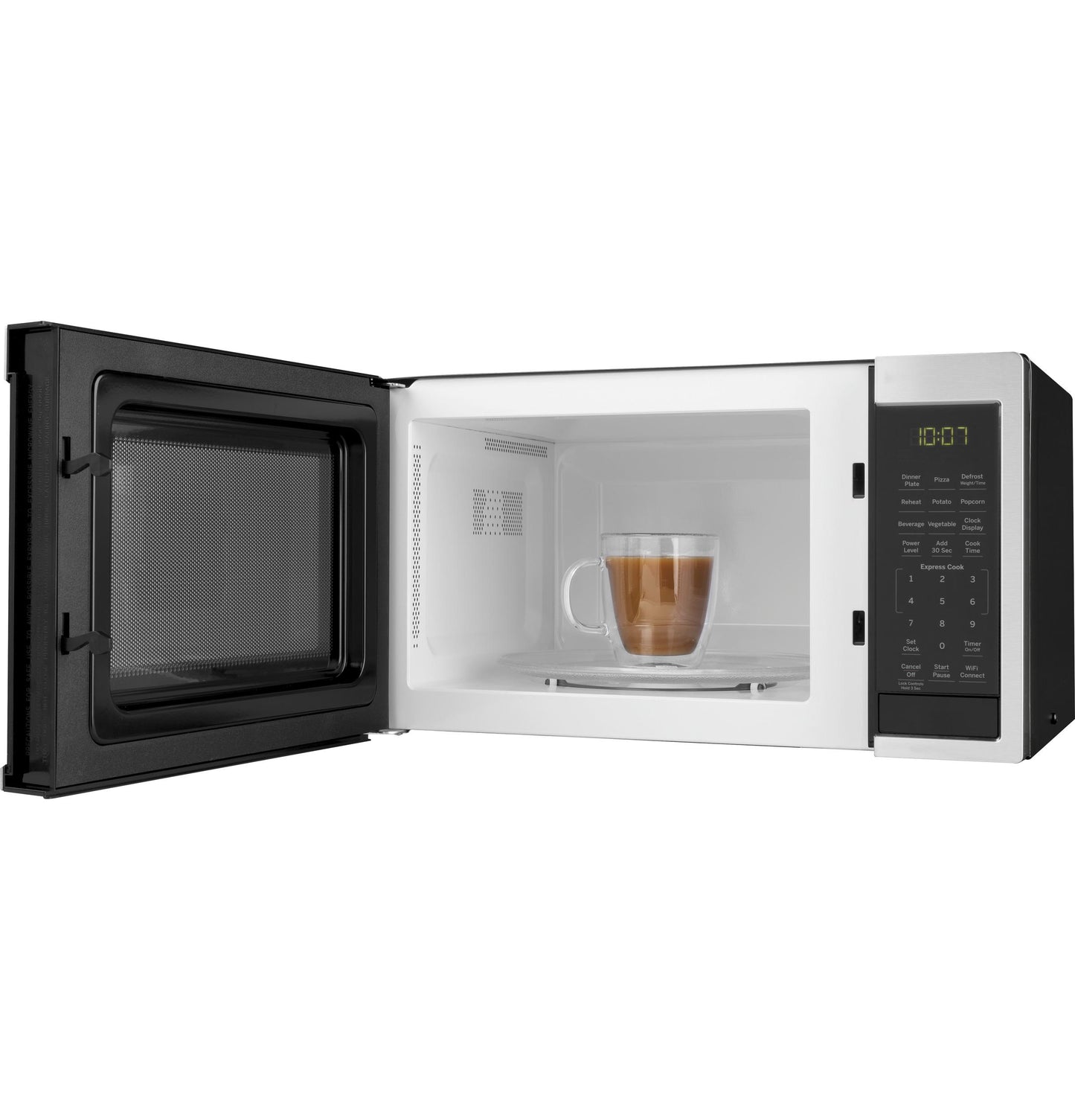 JES1097SMSS GE® 0.9 Cu. Ft. Capacity Smart Countertop Microwave Oven with Scan-To-Cook Technology
